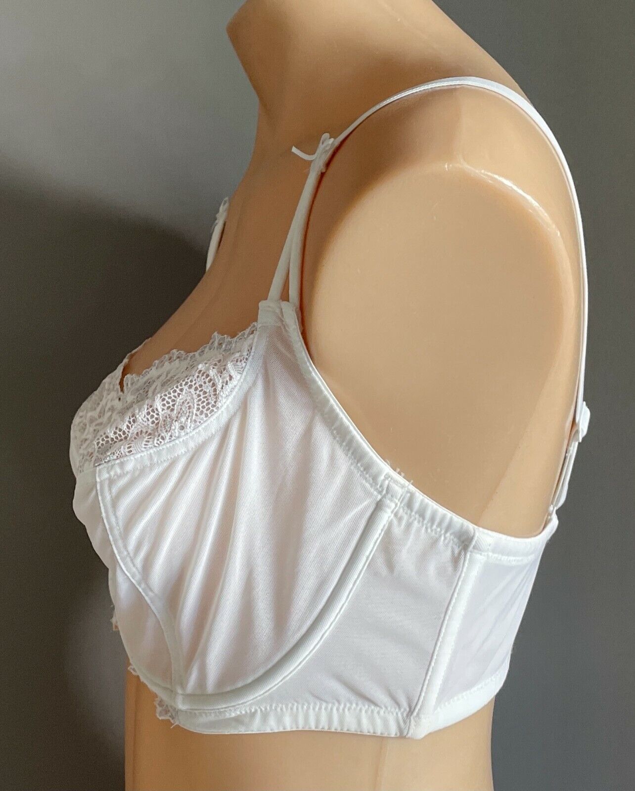 BRAS n THINGS Bra 16DD Underwire Bra White Net Lace Trim Ladies 38DD Intimates