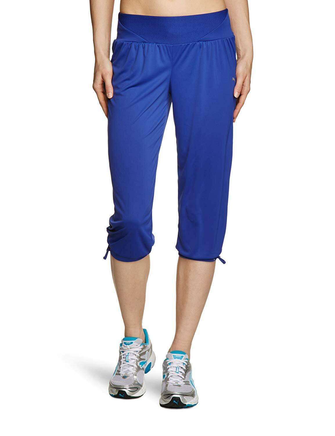 PUMA TP Leggings Capri Cell Cuffed Cobalt Blue Cool Gym Activewear Sz 10 NEW