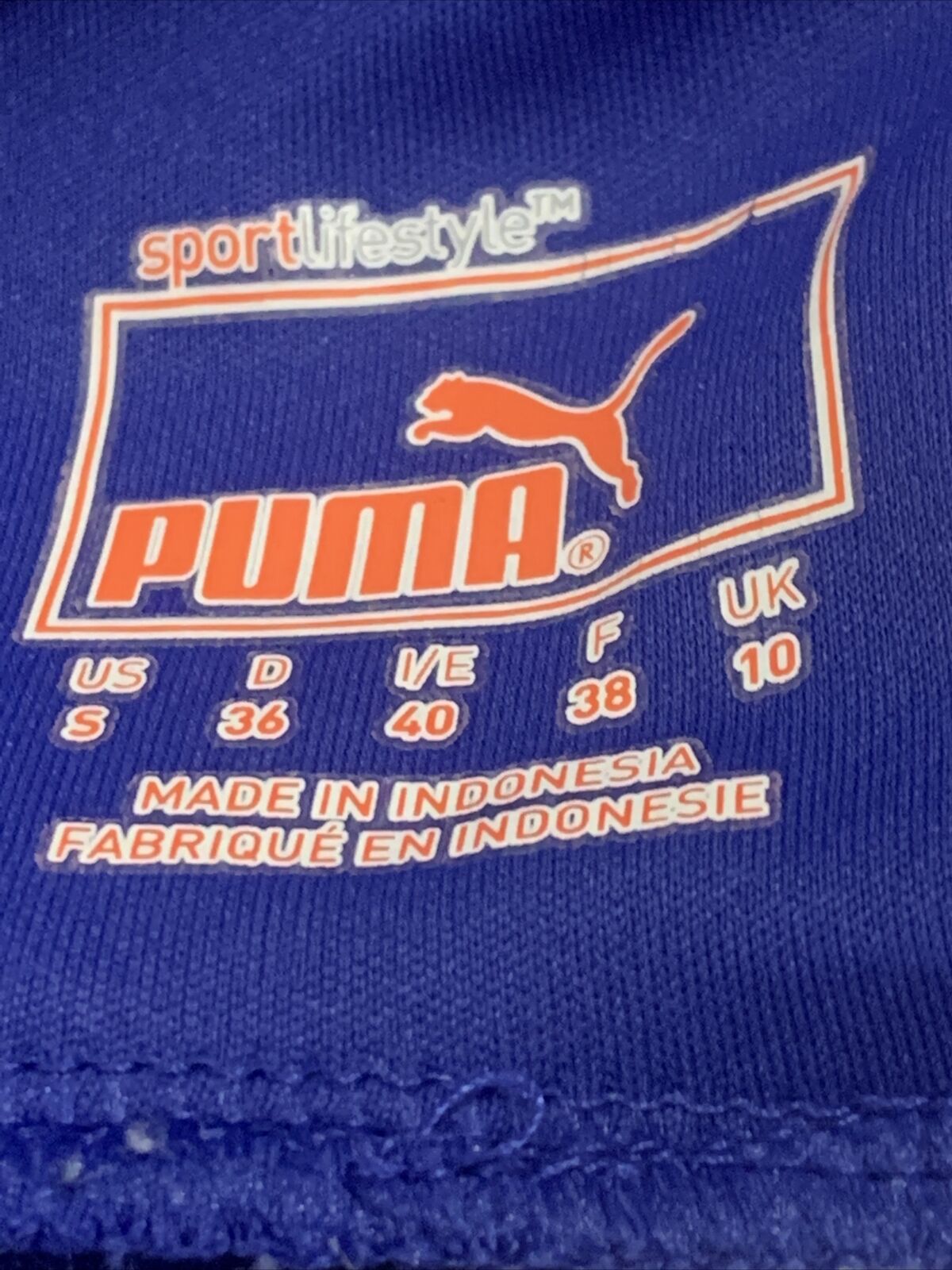 PUMA TP Leggings Capri Cell Cuffed Cobalt Blue Cool Gym Activewear Sz 10 NEW