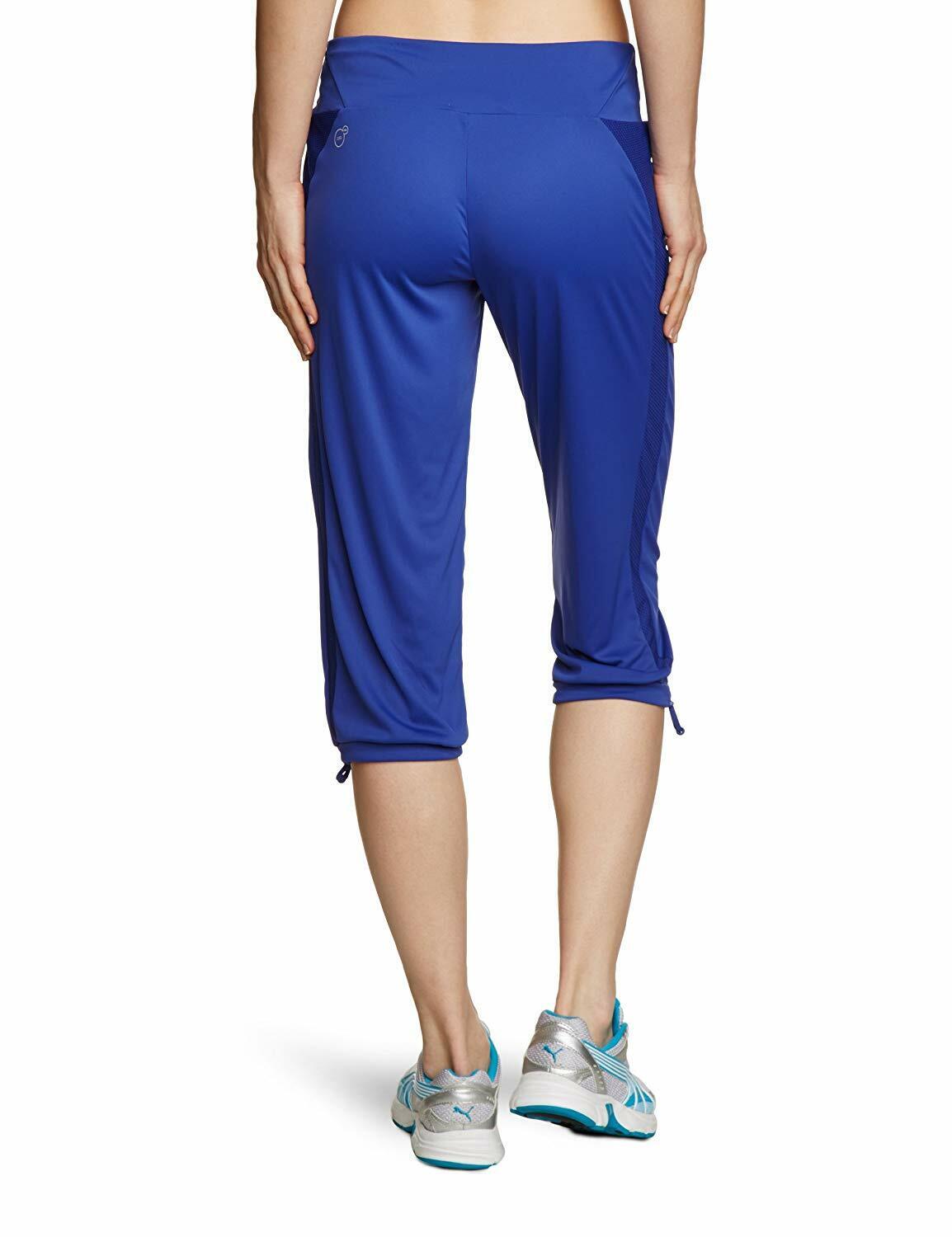 PUMA TP Leggings Capri Cell Cuffed Cobalt Blue Cool Gym Activewear Sz 10 NEW