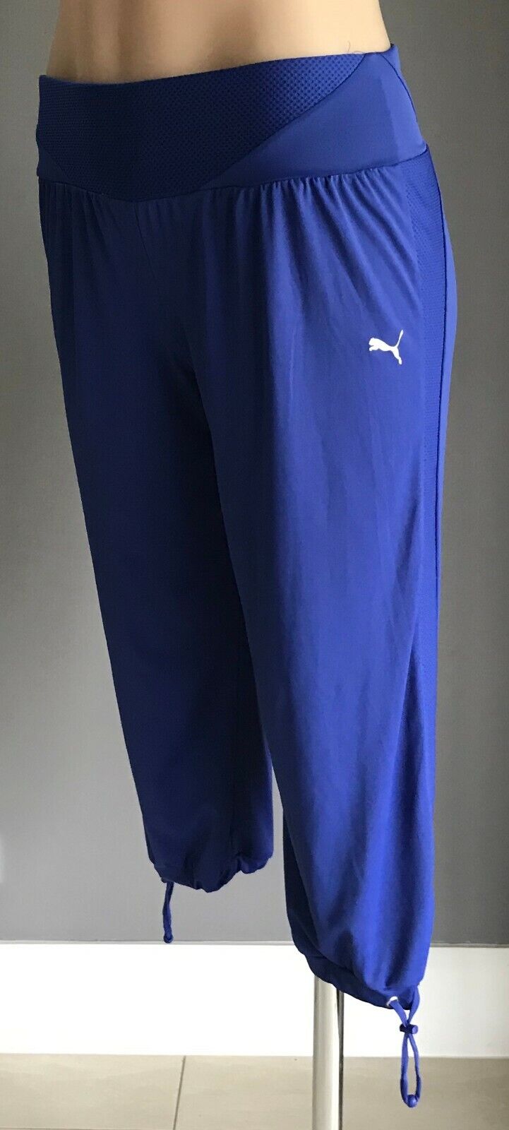 PUMA TP Leggings Capri Cell Cuffed Cobalt Blue Cool Gym Activewear Sz 10 NEW