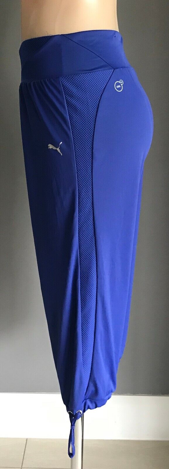 PUMA TP Leggings Capri Cell Cuffed Cobalt Blue Cool Gym Activewear Sz 10 NEW