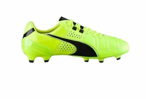 PUMA Spirit II FG Mens Size UK 8 Soccer Boots Football Safety Yellow Black NEW