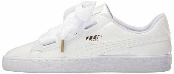 PUMA  "Basket Love" Sneakers White Patent Casual Shoes UK6 EU 39 US 8.5 25cm NEW