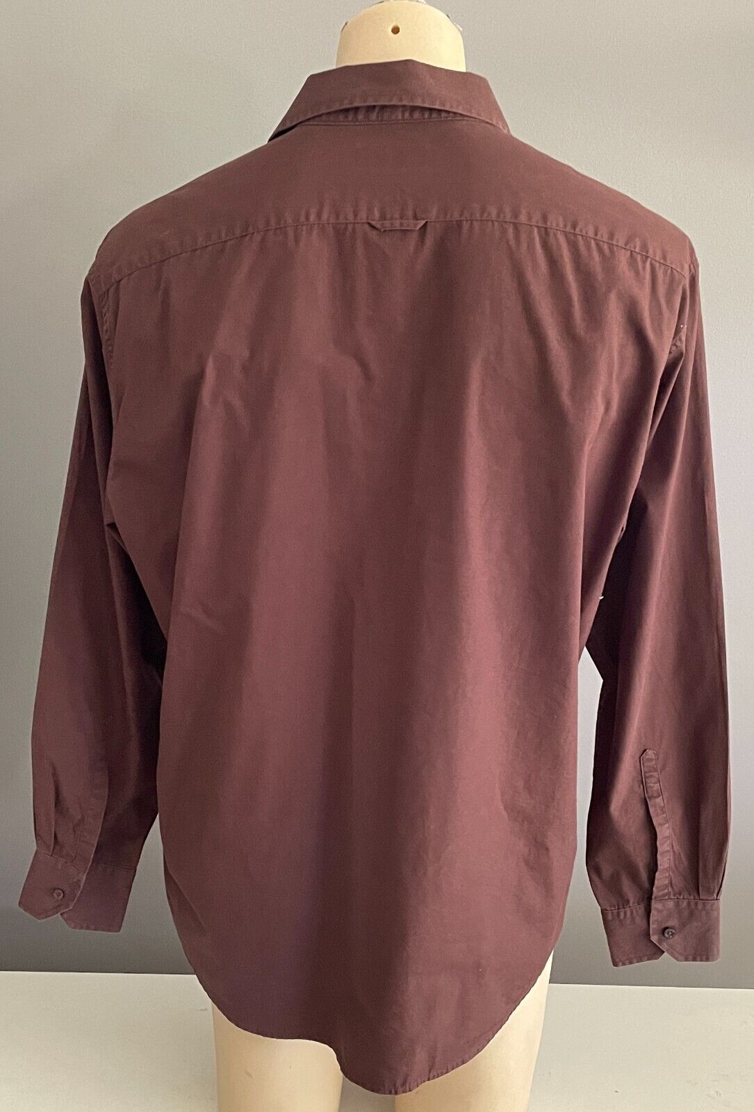 BEN SHERMAN Shirt Brown Long Sleeve Button Front Mens Size 4 XL XXXXL