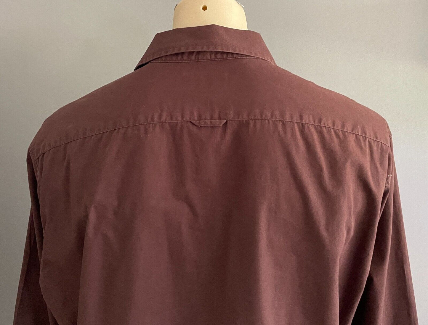 BEN SHERMAN Shirt Brown Long Sleeve Button Front Mens Size 4 XL XXXXL
