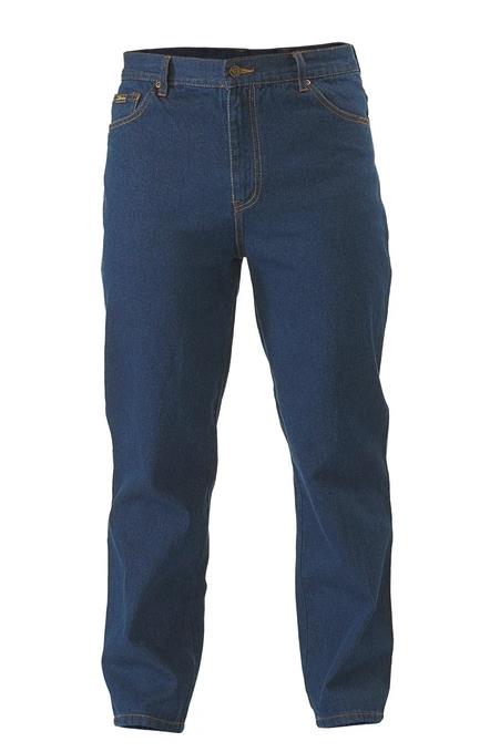 BISLEY WORKWEAR "Rough Rider" Jeans Blue Denim Full Length Mens Size 112R NEW
