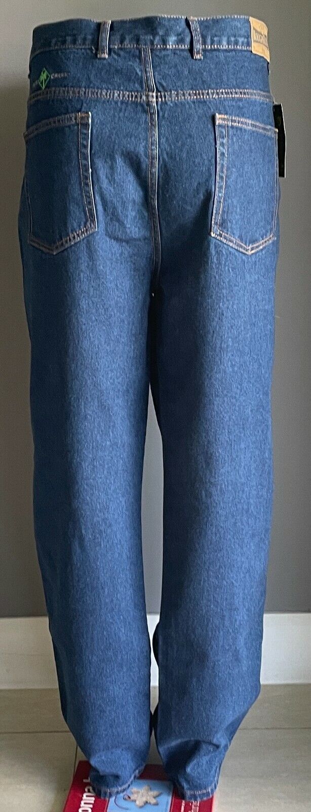 BISLEY WORKWEAR "Rough Rider" Jeans Blue Denim Full Length Mens Size 112R NEW