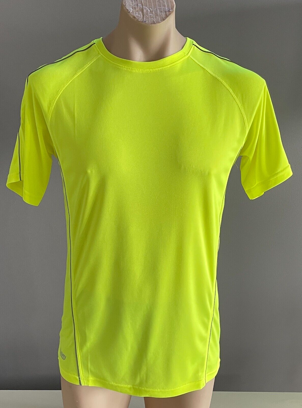 BISLEY Hi Vis Yellow Cool Mesh Short Sleeve Tee Reflective Piping Size S Unisex