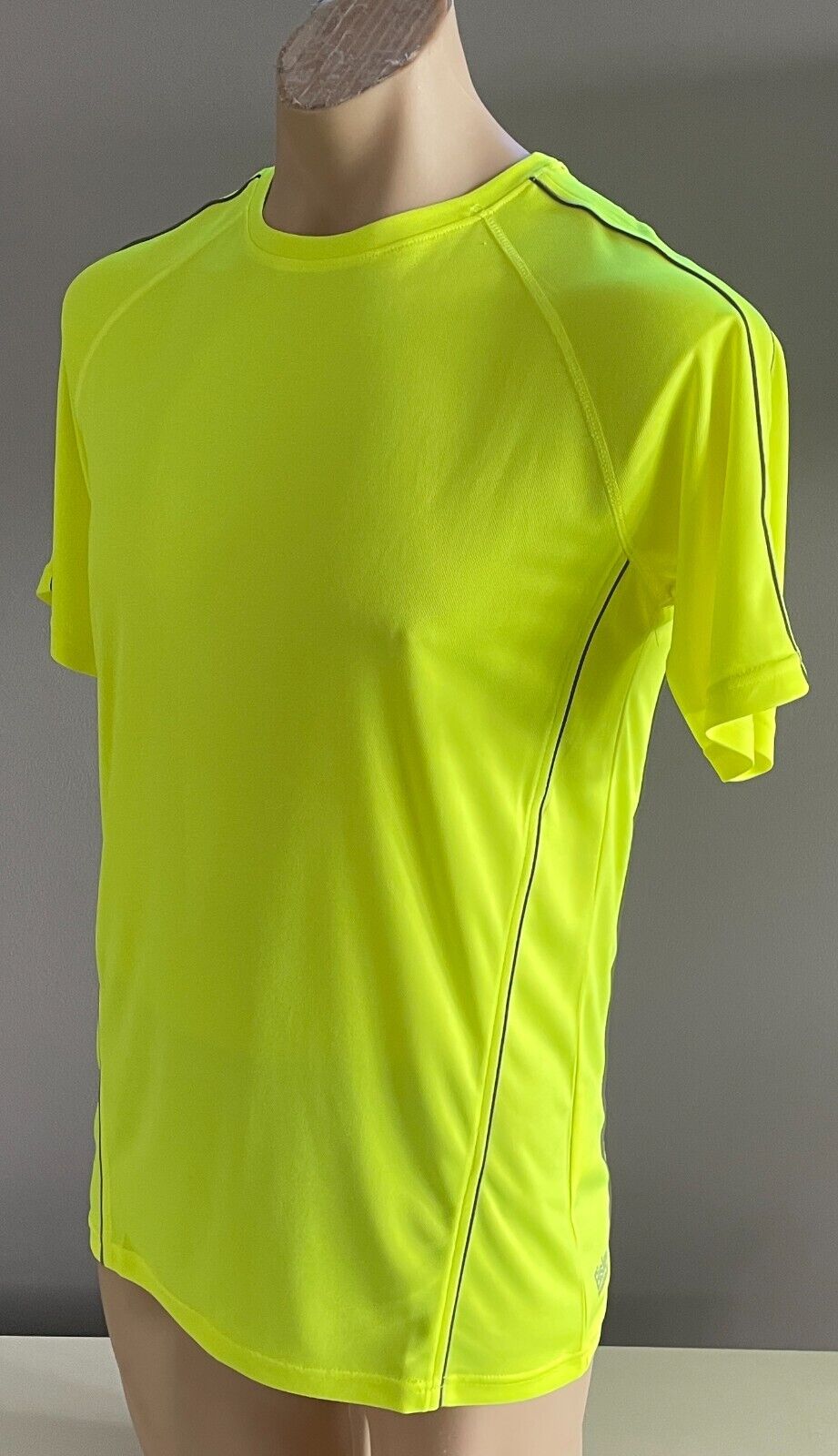 BISLEY Hi Vis Yellow Cool Mesh Short Sleeve Tee Reflective Piping Size S Unisex