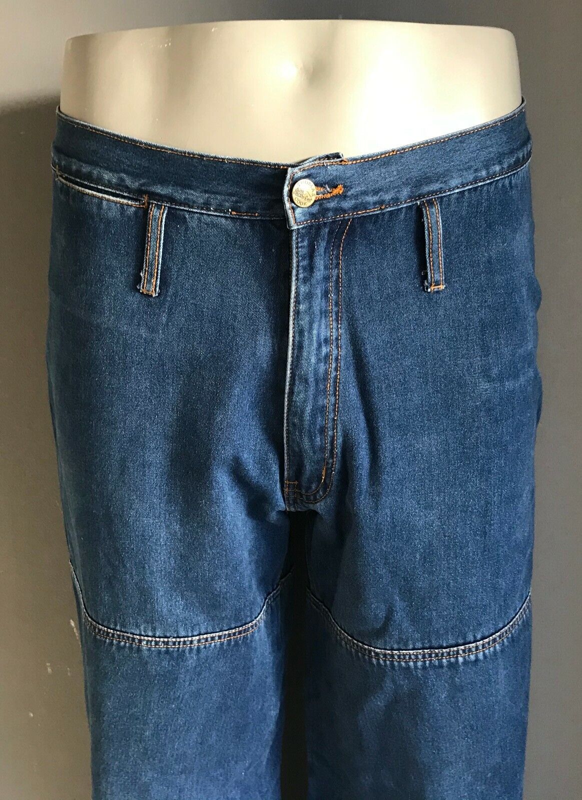 THOMAS COOK Jeans Mens Size 35 89cm Waist Blue Denim Wide Leg Jeans Vintage
