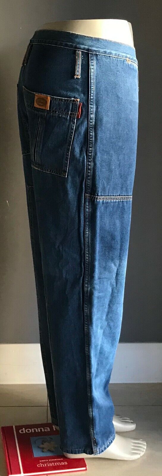 THOMAS COOK Jeans Mens Size 35 89cm Waist Blue Denim Wide Leg Jeans Vintage