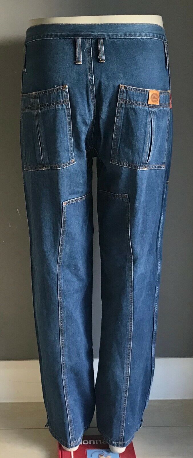 THOMAS COOK Jeans Mens Size 35 89cm Waist Blue Denim Wide Leg Jeans Vintage