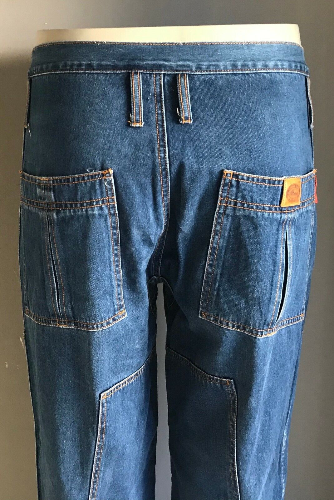 THOMAS COOK Jeans Mens Size 35 89cm Waist Blue Denim Wide Leg Jeans Vintage