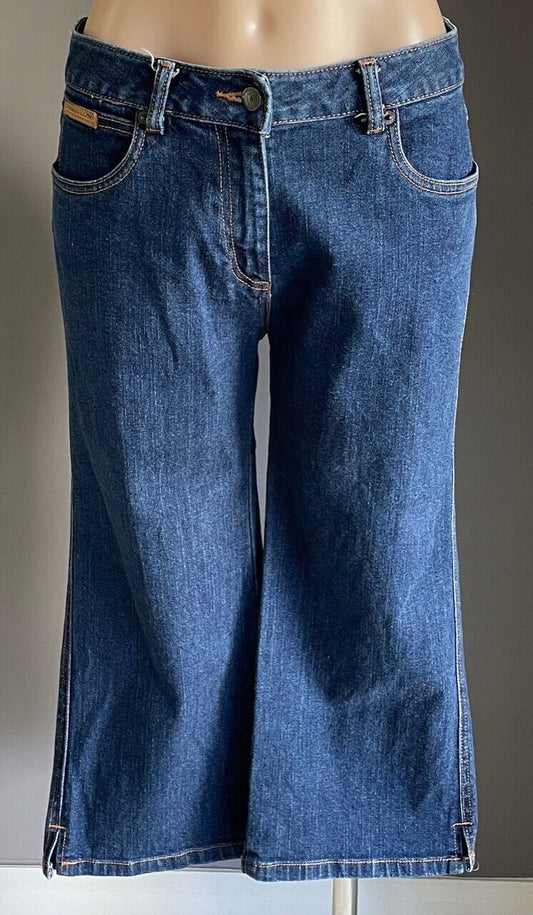 THOMAS COOK Blue Denim Jeans Wide Leg Crop Pants Western Ladies Size 12 NEW