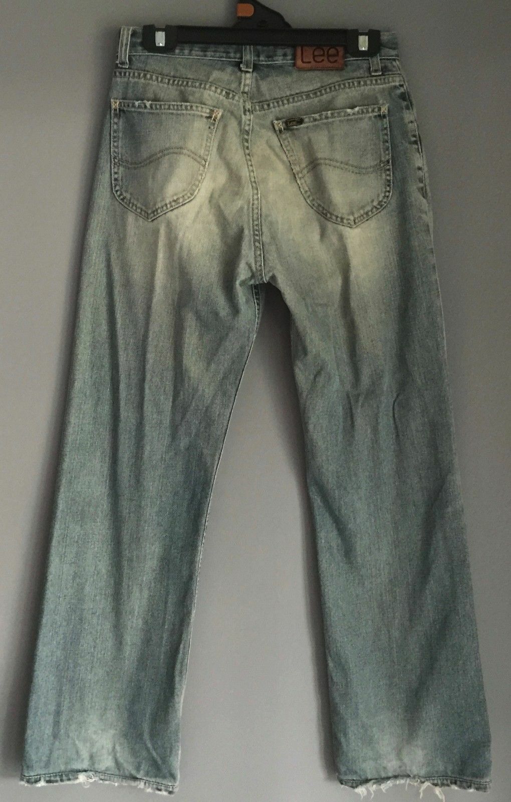 Mens LEE Jeans Faded SLOUCH Straight Leg Denim Size 77 30 cm Waist Well Loved