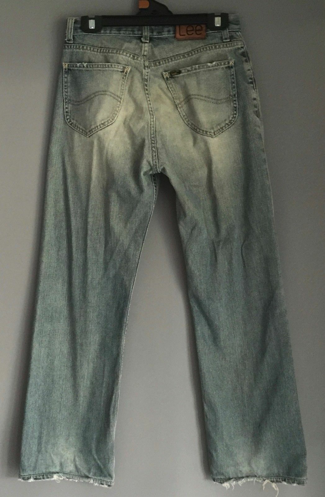 Mens LEE Jeans Faded SLOUCH Straight Leg Denim Size 77 30 cm Waist Well Loved