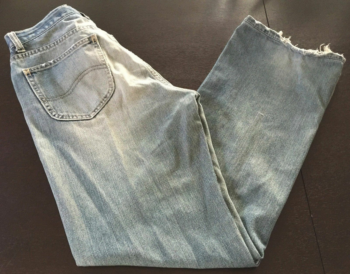 Mens LEE Jeans Faded SLOUCH Straight Leg Denim Size 77 30 cm Waist Well Loved
