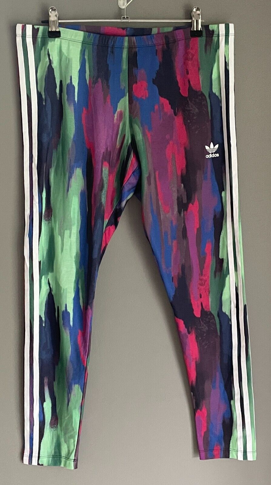 ADIDAS Leggings Originals Pharrell Williams 3 Stripe Retro Camo 7/8 Size 18 NEW