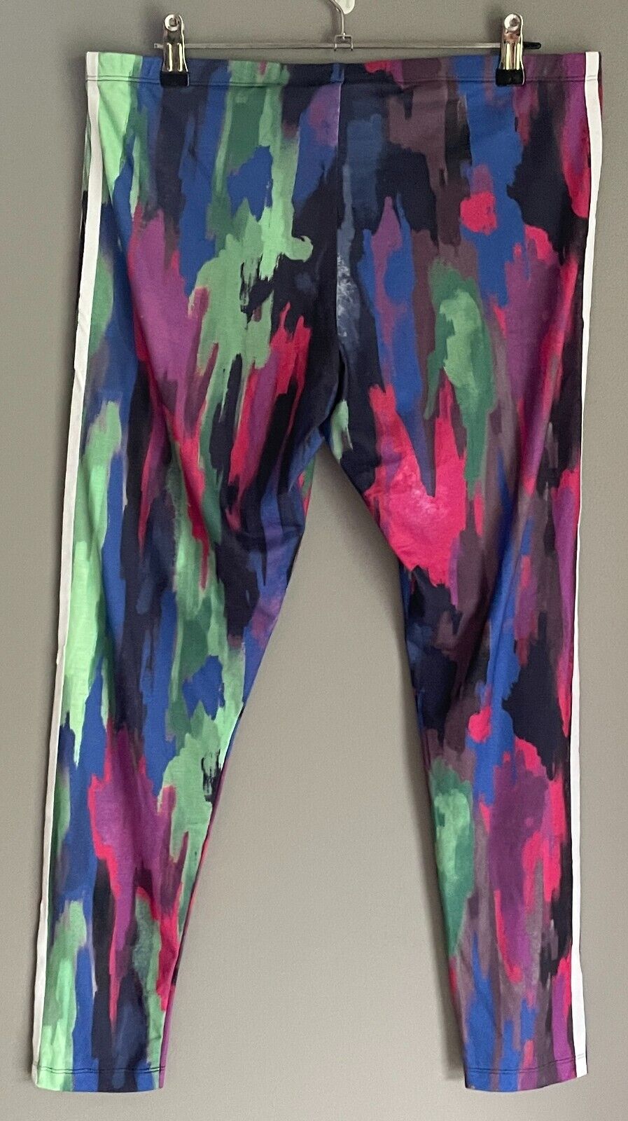 ADIDAS Leggings Originals Pharrell Williams 3 Stripe Retro Camo 7/8 Size 18 NEW