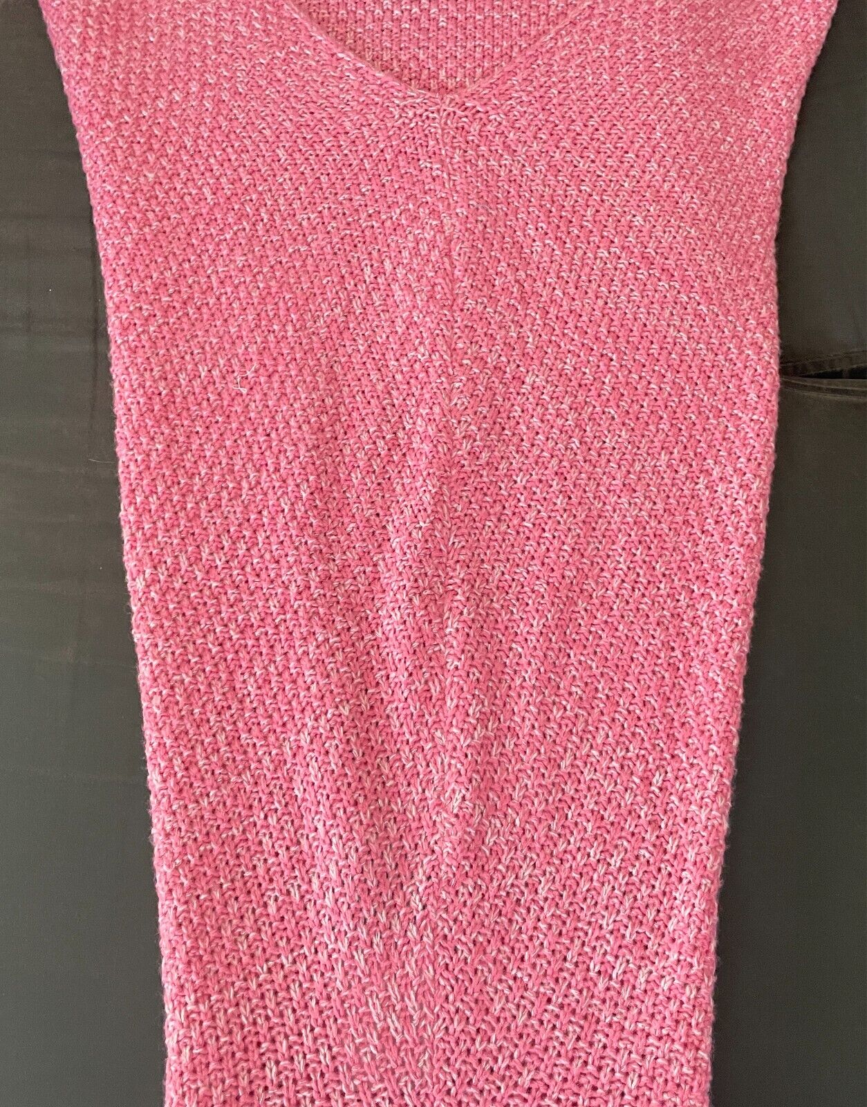 I Piece Knit Mermaid Tail Pink/White Silver Fleck Warm Blanket Adult Size 10-14